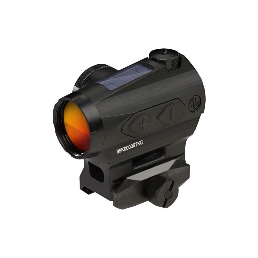 Sig Sauer ROMEO4T Tactical Solar-Powered 1x20mm Red Dot Sight - 2 MOA Ballistic Circle Dot, Illuminated, Black 798681567881