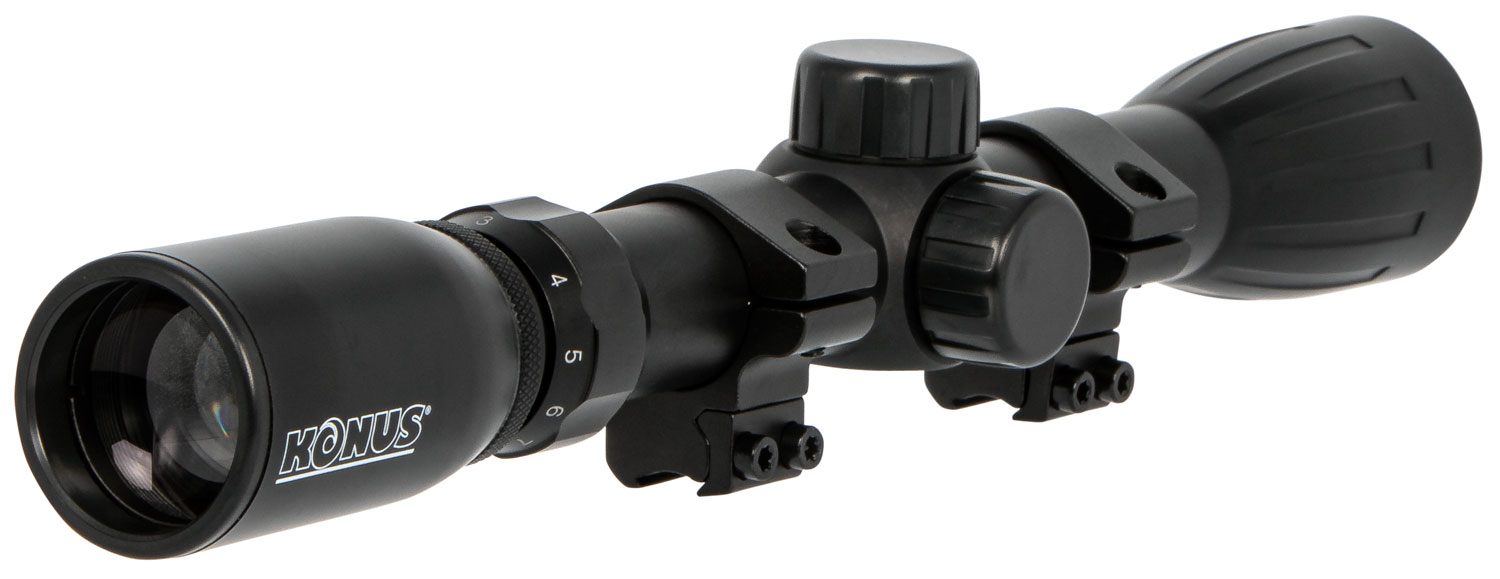 Konus 7351 KonusFire Matte Black 3-9x32mm 1" Tube 30/30 Reticle Includes Mounting Rings