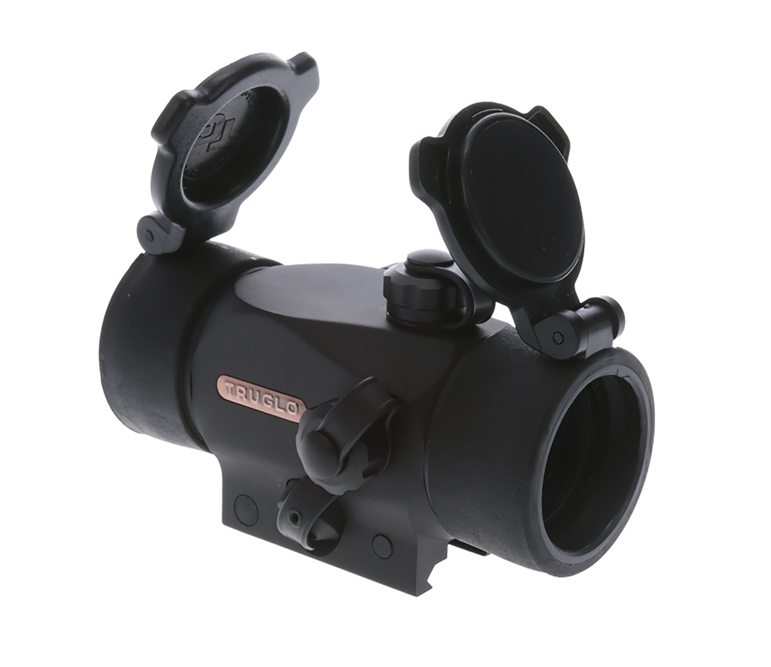 TruGlo TG-TG8230B Triton Black Anodized 1x 30mm 5 MOA Illuminated Tri-Color Dot Reticle Clamshell Packaging